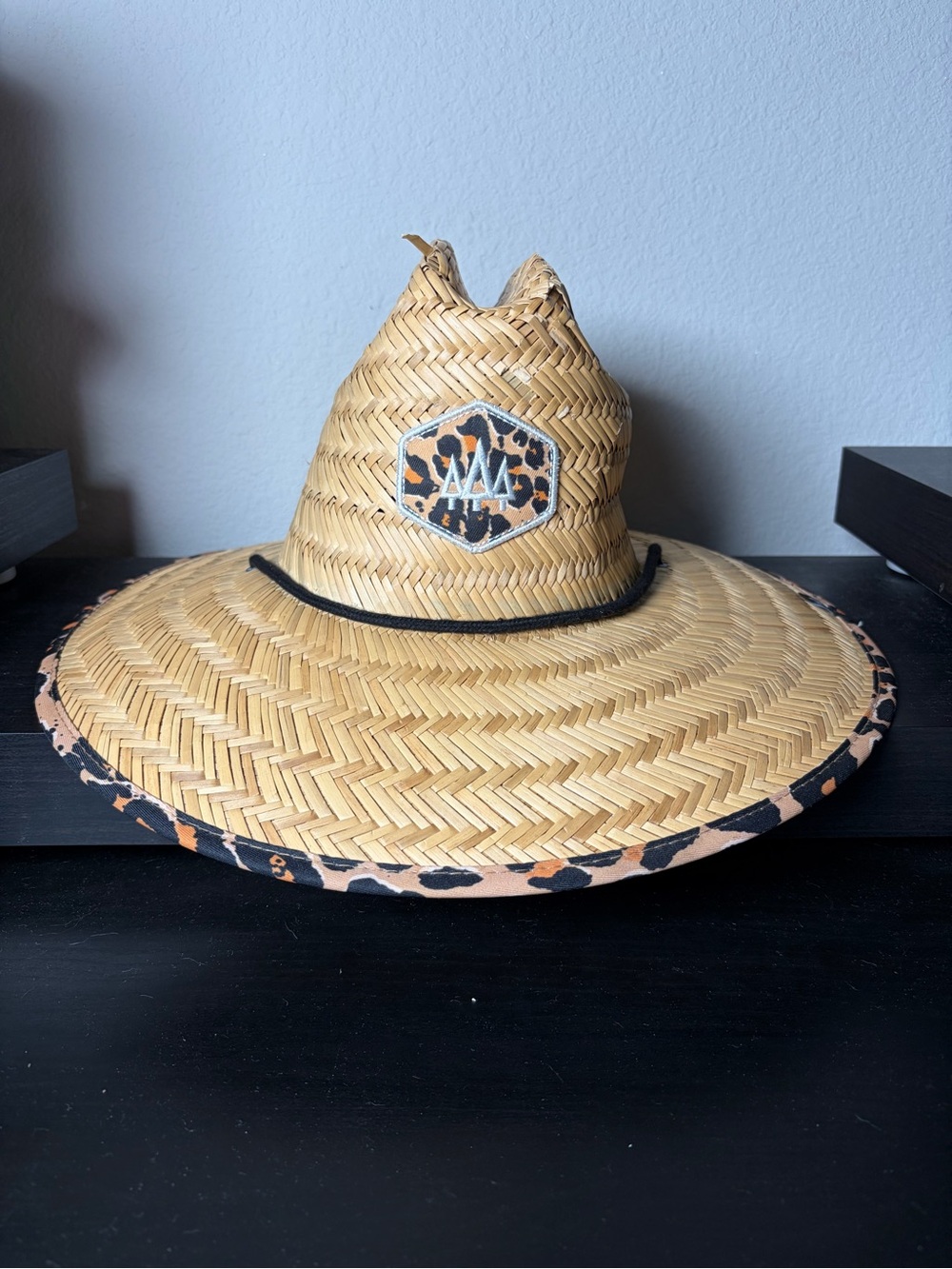 Hemlock Leopard Print Straw Hat